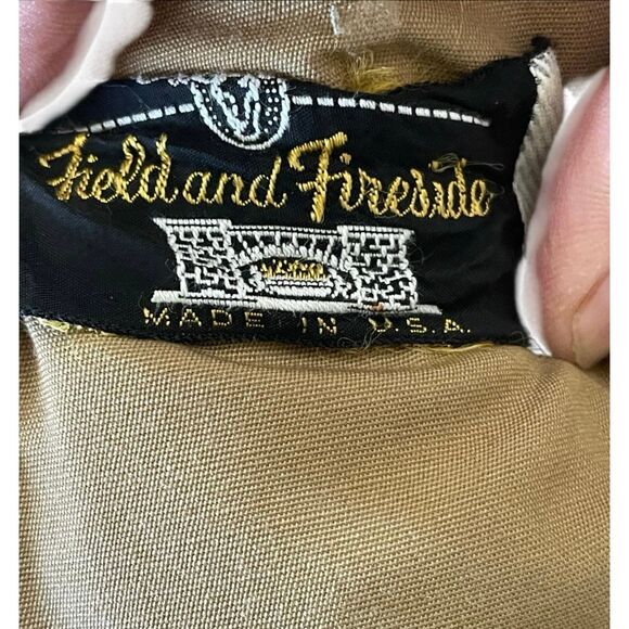 Field & Fireside Vintage Men’s Hunting Jacket Tan Quilted 1960’s Large-RARE - Picture 9 of 11